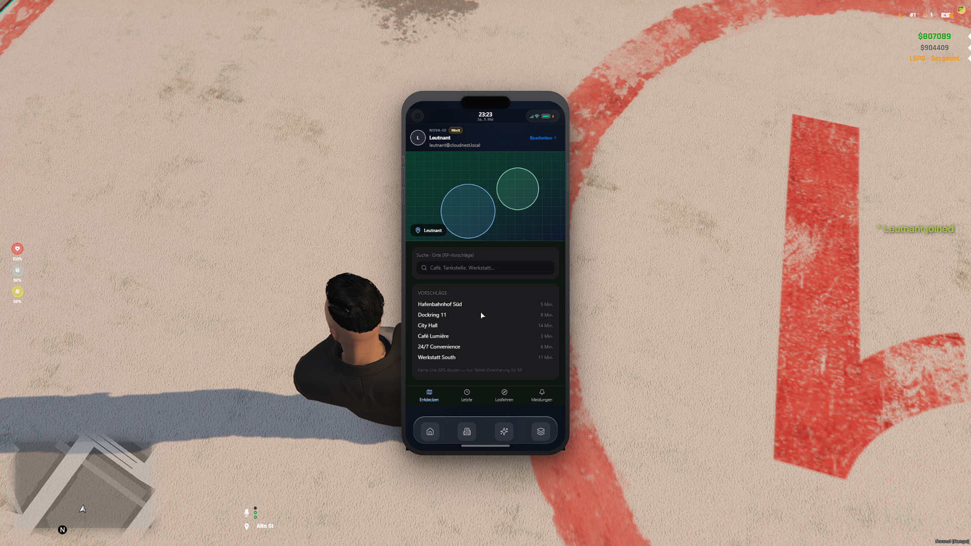 Phone UI — weiterer Screen